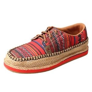 Twisted X Women’s Driving Moc Loafer – Weave/Red Multi